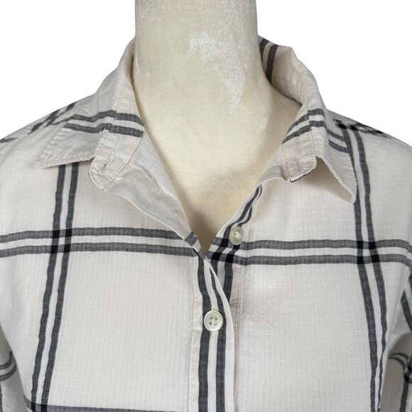 LOFT The Softened off white long sleeve collared button down tunic shirt small - Picture 5 of 10
